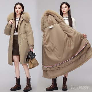 一衣三穿可拆卸派剋服女中長版過膝棉衣加厚加絨收腰顯瘦棉服外套 長款 加厚冬天外套 韓版 羽絨外套連帽1106 TSXX