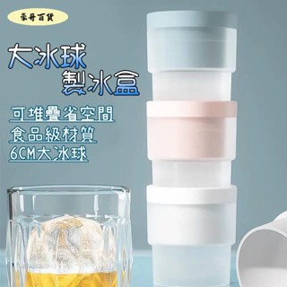 豪貨推薦😎新款大號矽膠製冰盒 球形冰塊 圓形冰塊模具 威士忌冰塊模具 球製冰盒 6cm大冰球 可堆疊製冰模具 冰球模具