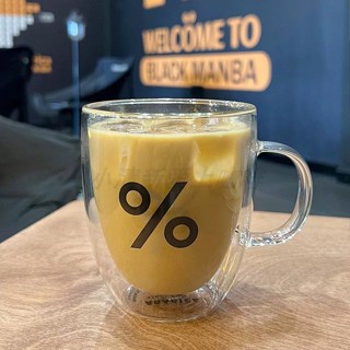 🔥【熱賣】Arabica阿拉比卡 %百分號 真空耐熱 雙層玻璃杯 馬剋杯 咖啡杯 水杯 送禮