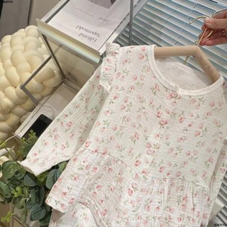 🚚限時免運🚚✨✨ 兒童睡衣 棉紗ins四季睡衣 男女童純棉碎花 女童洋氣套裝高品質童裝