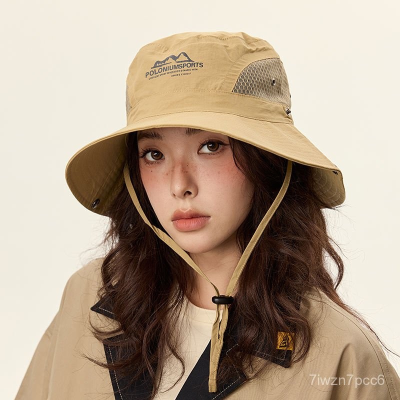 🍁限時下殺🍁山脈透氣登山帽 男女帽 復古 漁夫帽 登山帽 露營帽 釣魚帽 遮陽 帽子 抽繩帽 防水帽 爬山帽 防 W9F