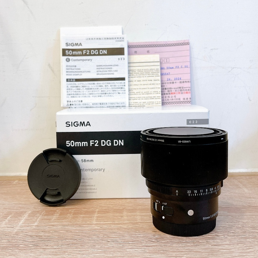 ( 輕便質感全新選擇 )  SIGMA 50mm F2 DG DN  For Sony 全片幅 二手 保固半年 林相攝影
