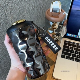 解憂🧡410ml水瓶316不銹鋼保溫杯智慧溫度顯示咖啡杯便攜式陶瓷水箱水杯