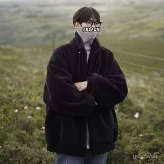 羊羔毛棉衣男新款冬季加厚保暖棉襖寬鬆棉服外套ins港風 保暖外套 加絨加厚外套 情侶棉服 厚外套 髮熱衣