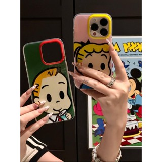 ins卡通情侶原田治男孩適用15Promax手機殼iPhone14新款蘋果13/12
