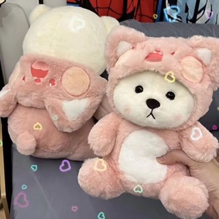 卡通抱枕 網紅嘟嘟貓玩偶可愛小熊公仔睡覺抱枕毛絨玩具女孩生日禮物送女生生日禮物 交換禮物