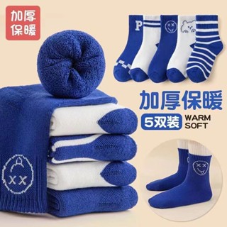 🚀YYDS推薦好物🚀【特價促銷】兒童襪子秋冬加絨加厚毛巾襪剋萊因保暖中筒防寒毛圈