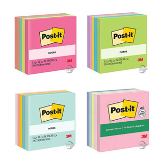3M Post-it 可再貼 便利貼 654-5S 紙磚 90張 混色 5本/包 76.2mmx76.2mm 【金玉堂文