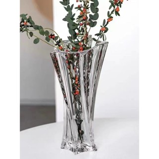玻璃花瓶 花器 插花花器 花瓶 擺件 素色造型花瓶BOHEMIA高顏值星星金口水晶玻璃花瓶透明花瓶花器桌上高顏值擺件