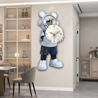 靜音時鐘 超靜音掛鐘 時鐘 北歐風時鐘宇航員太空人掛鐘客廳時鐘網紅兒童房裝飾畫餐廳客廳暴力創意鐘表