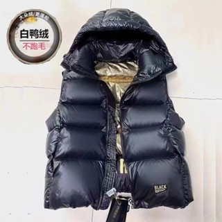 【店長推薦】韓國女裝 針織外套 小香風外套 外套 女【白鴨絨】黑金羽絨馬甲女短款外穿2024秋冬新款寬松情侶馬夾外套