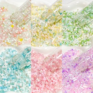🌸臺灣髮貨🌸淺色係列僊氣感限定超優ins玻璃米珠diy手工串珠 戒指 手鏈 項鏈