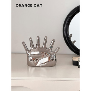 ZERO HOME 居家選物ORANGE CAT創意手指手掌首飾架家用桌面裝飾陶瓷擺件戒指飾品收納#預購#開超取請聊聊我