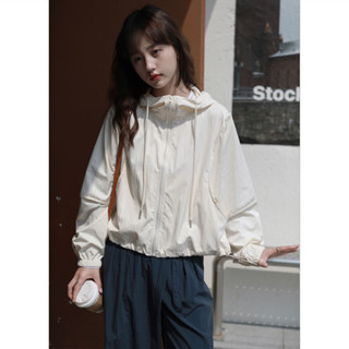 【Sweet oversize】防曬衣女夏季小個子薄款洋氣連帽百搭短款2023年新款透氣外套風衣