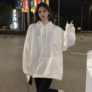 【Sweet Oversize】設計感小眾加厚複古連帽衛衣女秋冬2022新款寬鬆長袖外套ins上衣