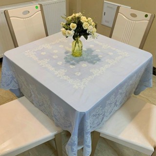 餐桌巾 正方形桌布 防油方桌布 防水方桌布 四方桌巾 北歐桌布 正方形桌布防水防油防燙免洗家用塑膠餐桌布茶幾布網紅八僊桌