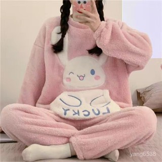 ✨熱銷款✨24款✨秋冬季✨法蘭絨✨睡衣✨圓領珊瑚絨✨可愛✨加絨✨加厚✨兩件套✨家居服✨卡通✨可愛✨睡衣✨兔子✨