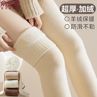 臺灣發貨 俞兆林羊絨襪子 女 過膝加絨 加厚款 保暖毛圈 冬天超厚羊毛冬款大腿襪
