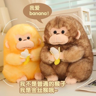 新款模擬金絲猴公仔可愛毛絨猴子生日禮物公仔玩偶動物 生日禮物