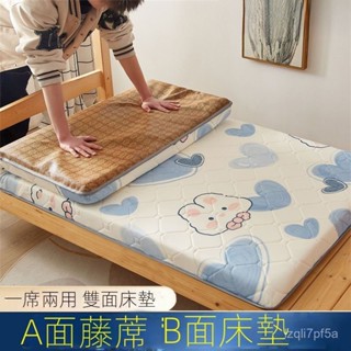 學生宿捨專用涼席雙麵床墊藤席上下鋪單人席子冬夏兩用可折疊 單人加大床墊 涼席床墊 宿捨床墊 標準雙人床墊