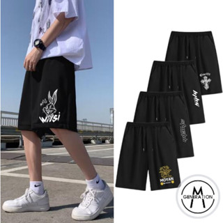 【M世代】M-8XL （多款可選）男士休閒短褲 夏季潮牌寬鬆學生印花短褲 運動短褲 休閒短褲 五分短褲 APX631
