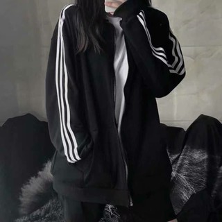 【M世代】原宿風韓版寬鬆春季薄款超火網紅同款外套男女情侶三線跑步運動風夾克女 (CLX外套)