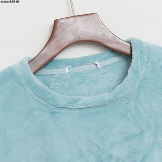 睡衣 上衣/單件 睡衣保暖衣秋冬刺繡珊瑚絨睡衣上衣女加絨加厚保暖暖衣法蘭絨家居服上裝親膚