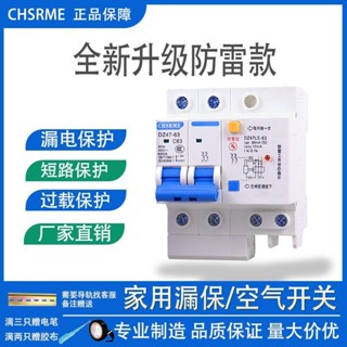 漏電保護器 開關 家用空氣開關 帶漏保 新型空開總閘斷路器DZ47LE-63A