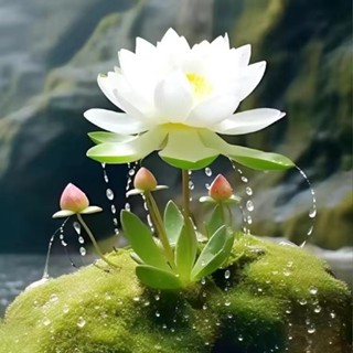 小樹盆栽 日式園藝造景{}驅蚊蟲 水培福壽蓮花卉植物 四季開花 易種易活 多色可選微型盆栽矮化種子水培植物 室內植物
