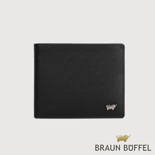 【BRAUN BUFFEL 德國小金牛】臺灣總代理 HOMME-M 5卡透明窗皮夾-黑色/BF306-316-BK