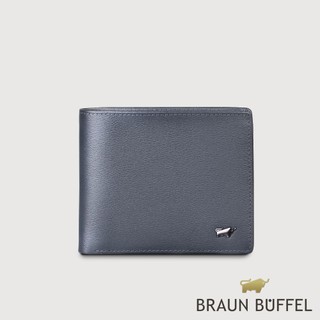 【BRAUN BUFFEL】波索-A 5卡透明窗皮夾-藍色(德國小金牛台灣總代理)/BF519-316-NY