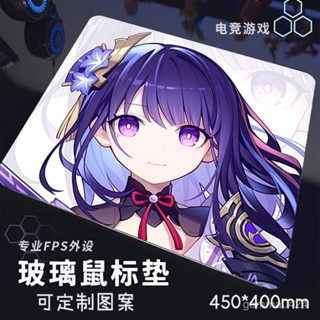 【臺灣熱銷💕免運】原神官方插畵光伏玻璃滑鼠墊fps電競遊戲甘雨神裡綾華芙寧娜週邊