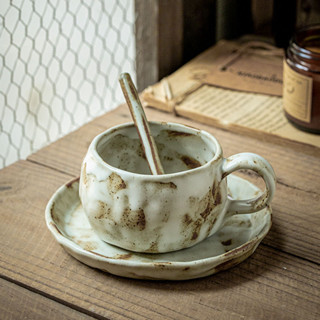 咖啡濾杯 熱飲杯 環保咖啡杯 咖啡杯 陶瓷咖啡杯 咖啡杯 玻璃 隨行咖啡杯 巷子尾〖古樸粗陶咖啡杯〗陶瓷拿鐵拉花杯子下午