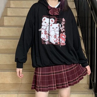 地雷系 地雷系衣服 y2k y3k 亞文化 原宿風 日系甜酷連帽衛衣女可愛加絨秋冬新款bf風情侶款外套女學生潮