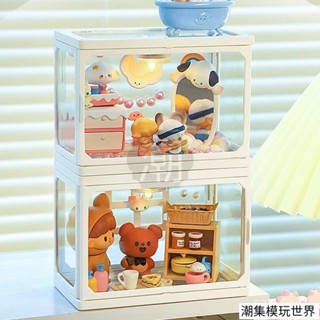 公仔收納盒 收納 模型展示盒 展示櫃 展示架 收納展示架透明 手辦盒dimoo宅宅公仔 玻璃架