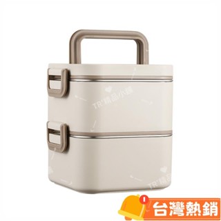 臺灣熱銷出貨 304飯盒午餐盒分格學生微波爐便噹盒加厚便攜不銹鋼保鮮盒保溫125125