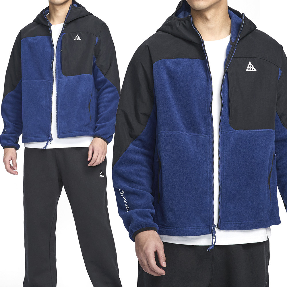 Nike U Acg Wolf Tree Fz Hd Plus 男款 藍黑色 保暖 運動 外套 HJ2459-010