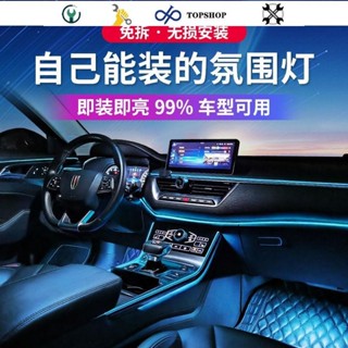 💛新店下殺💛冷光線usb氛圍燈汽車車內車用led燈光內飾氣氛燈中控臺車門裝飾燈
