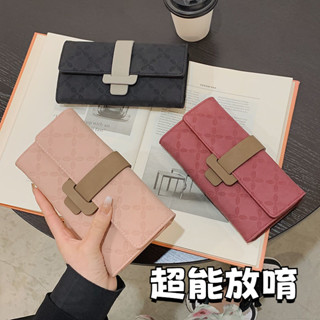 【princess優選】錢包女士長款輕奢三折疊多卡位大容量高階錢夾皮夾 皮包 長夾 長夾女生 女生皮夾 生日禮物 送禮