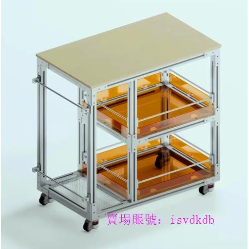 新品 低價 鋁型材海洋板 茶水櫃 日式小推車餐邊櫃可移動茶臺亞克力diy置物櫃