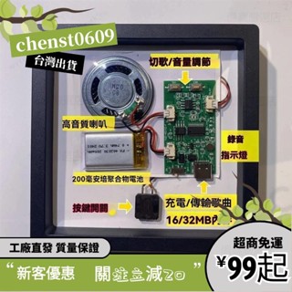 臺灣出貨✨音樂封麵墻 USB下載 賀卡機芯語音 DIY音樂模組錄音 無需NFC晶片播放