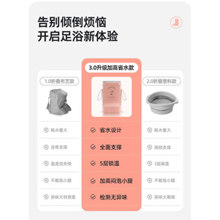 ⚡品質保證 臺灣出貨 折疊泡腳桶家用過小腿保溫便攜式洗腳盆足浴神器宿捨泡腳浸腳袋子