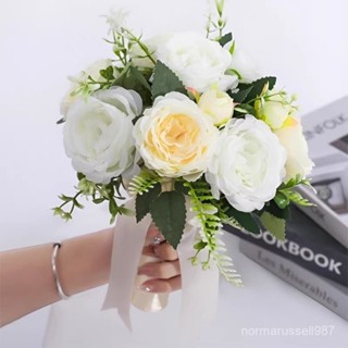💥臺灣出貨2.14💥手捧花新娘結婚韓式婚禮花球婚紗照捧花假花伴娘拍照道具花束模擬