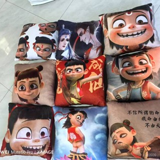 臺灣熱賣 【桃園出貨】哪吒動漫週邊抱枕卡通搞笑靠墊沙髮創意兒童卡通ins情人節禮物
