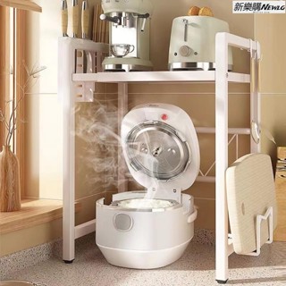 熱賣【寬度與高度可調整】 可伸縮電飯鍋置物架 廚房水波爐置物架 烤箱置物架 廚房桌面收納架 廚房架子