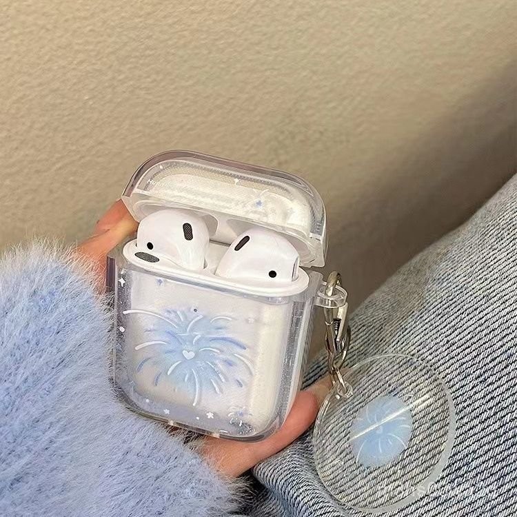 藍煙花 適用於 蘋果 AirPods Pro2 保護套 1/2代 AirPods 3 防摔保護套 4代保護殼 耳機殼