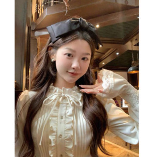 【PING'S🌞】春 夏季木耳花邊 法式洋裝 蕾絲洋裝 蝴蝶結上衣 甜美裝 宮廷裝 泡泡袖 襯衫 上衣 女裝 減齡裝