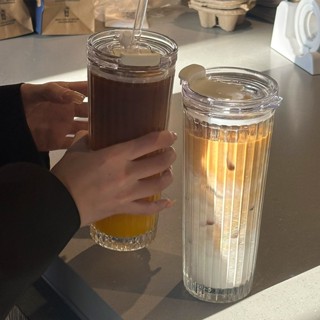 【🔥臺灣熱銷🔥】環保杯 隨行杯 帶蓋水壺 加厚玻璃杯 玻璃水杯 玻璃吸管杯 耐熱杯 吸管水杯 【一週內1400+人下訂】