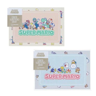 【現貨】小禮堂 Super Mario 超級瑪利歐 信封信紙組 (馬卡龍色)