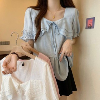 ✨大碼 300 斤休閒襯衫女 夏季胖 mm 法式甜美荷葉邊 遮肚藏肉襯衣上衣 人氣推薦 設計師品牌 顯瘦神器 平價高